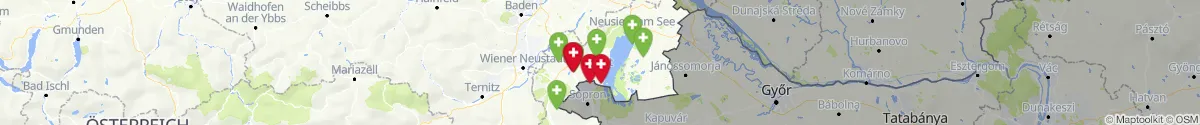 Kartenansicht für Apotheken-Notdienste in der Nähe von Schützen am Gebirge (Eisenstadt-Umgebung, Burgenland)